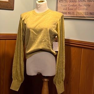 NWT Free People Gold size M Sweater